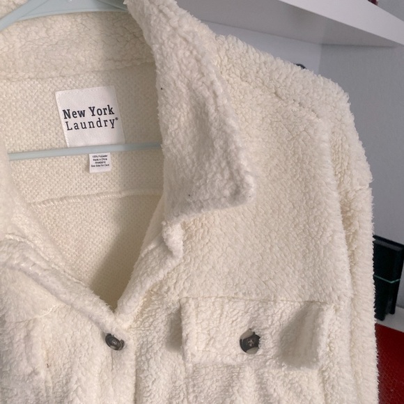 White teddy Sherpa jacket - Picture 3 of 5